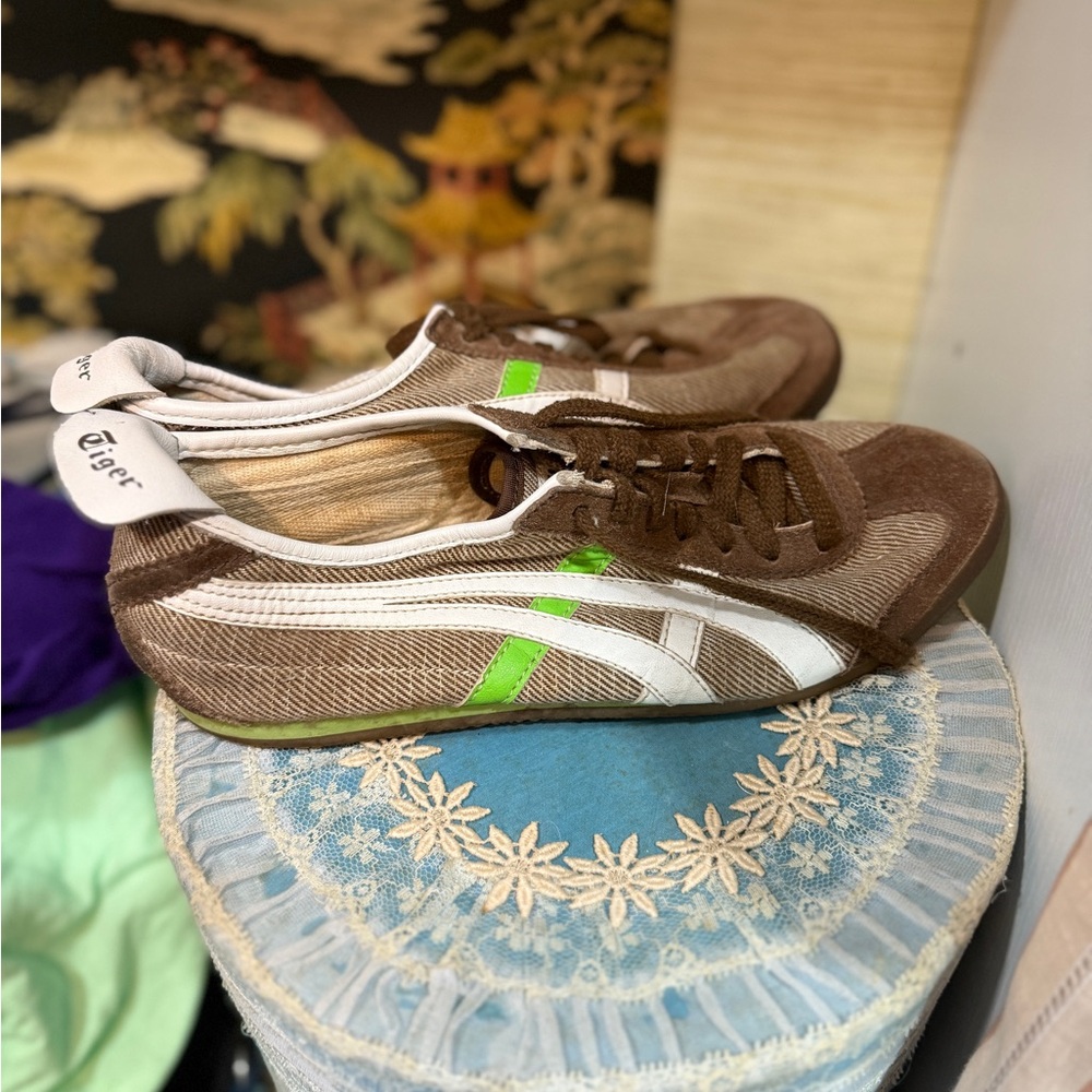 Onitsuka Tiger by Asics Brown and White Sneakers